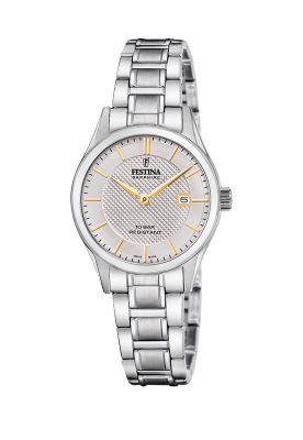 Reloj F20068/4 Festina Swiss Gris Mujer Acero Clásico