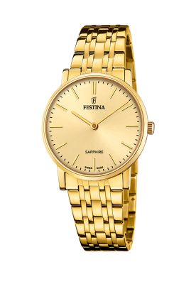 Reloj F20048/3 Festina Swiss Dorado Mujer Acero Clásico