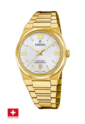 Reloj F20057/1 Festina Swiss Plateado Hombre Rive Collection