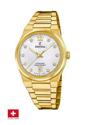 Reloj F20058/1 Festina Swiss Plateado Mujer Rive Collection