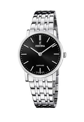 Reloj F20047/4 Festina Swiss Negro Mujer Acero Clásico