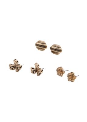 Set de 3 aros Perle Dorado ID