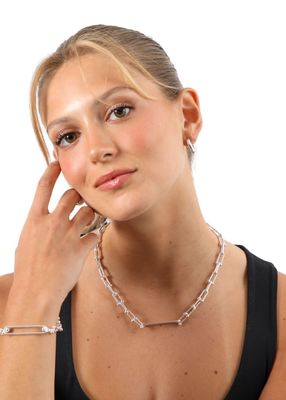 Imagen 2 del producto Collar Corto Alicia Plateado Humana