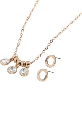 Set de aros y collar Minza Dorado ID