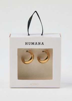 Imagen 2 del producto Aros Argollas Tom Gold Humana