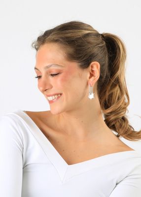 Imagen 2 del producto Aros Argollas Delia Plateado Humana