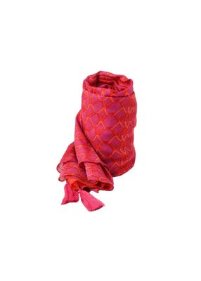 Pañuelo Estampado Begonia Rojo I-D
