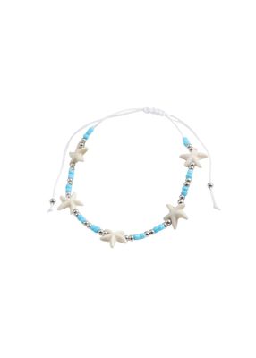 Tobillera Santorini Mostacillas multicolor plateado ID