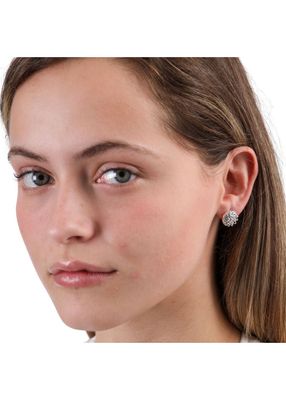 Imagen 2 del producto Aros Pegado Dots Plateado Humana