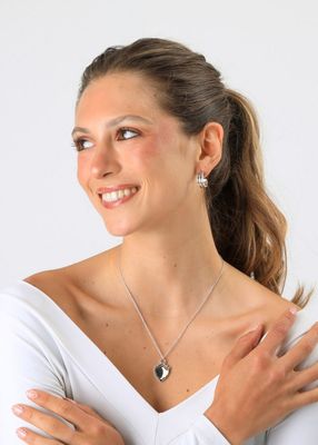 Imagen 2 del producto Set De Collar Meva Plateado Humana