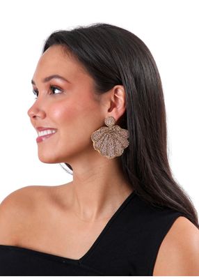 Imagen 2 del producto Aros Fiesta Shell Dorado Humana