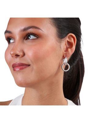 Imagen 2 del producto Aros Argolla Riel Plateado Humana