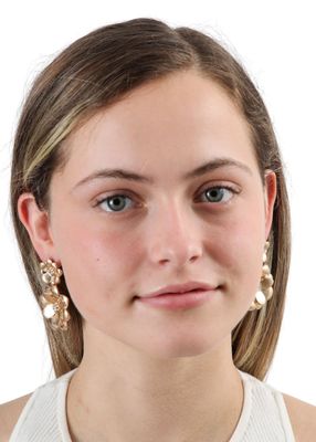 Imagen 2 del producto Aros Largo Buquet Dorado Humana