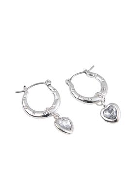 Imagen 1 del producto Aros Argolla Heart Plateado Humana