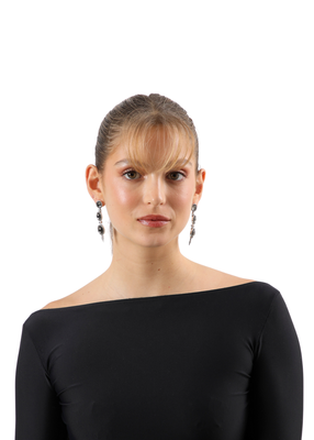 Imagen 2 del producto Aros Largo Soli Plateado Humana