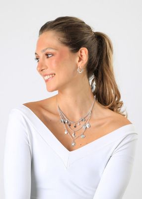 Imagen 2 del producto Collar Corto Yoli Plateado Humana