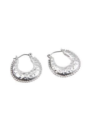 Aros Argolla Medialuna Plateado Humana