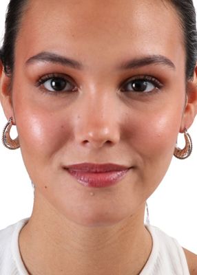 Imagen 2 del producto Aros Argolla Medialuna Plateado Humana