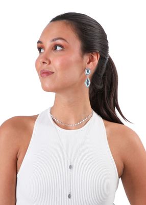 Imagen 2 del producto Collar Doble Rombo Plateado Humana