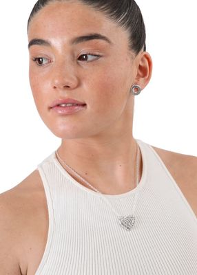 Imagen 2 del producto Set de aros y collar Cris Plateado ID