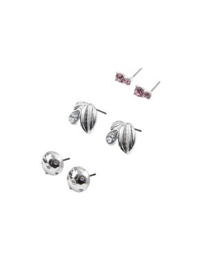 Set de 3 aros Greicy Plateado ID