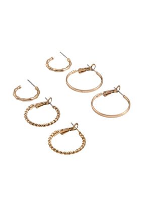 Set De Tres Aros Argolla Milo Dorado Id