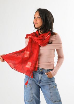 Imagen 2 del producto Pañuelo Estampado Hugo Rojo Humana