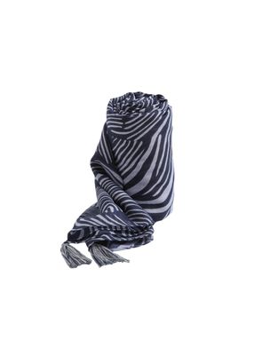 Pañuelo Estampado Ari Azul Borlas Humana