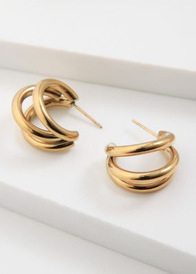 Imagen 1 del producto Aros Argollas Ryan Gold Humana