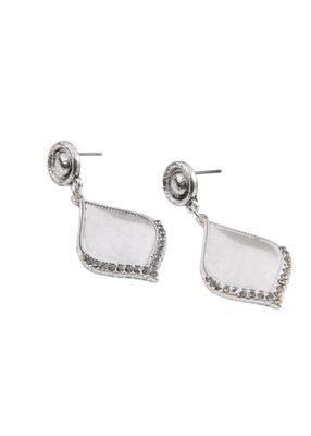 Aros Mediano Espiga Plateado Humana