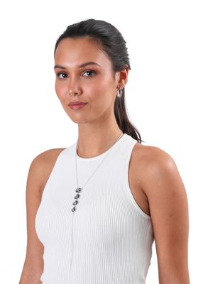 Imagen 2 del producto Collar Corto Piedras Plateado Humana