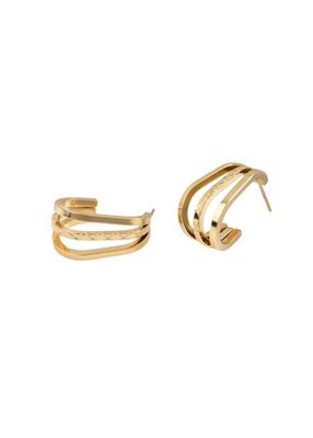 Aros Argolla Pale Dorado Acero Inoxidable Humana