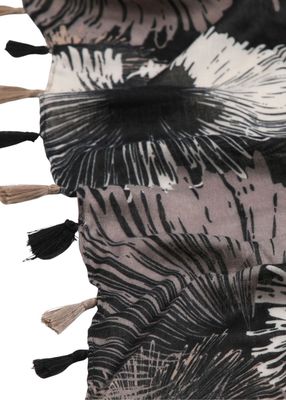 Imagen 2 del producto Pañuelo Estampado Nacho Negro Borlas Humana