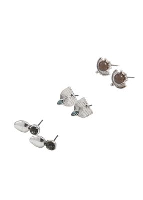 Set de 3 aros Joaqui Plateado ID