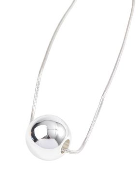 Collar Cadena Círculo Plateado Humana