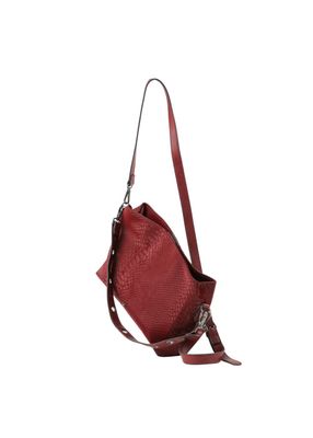 Imagen 2 del producto Cartera Bandolera Flora Ecocuero burdeo ojetillos Humana