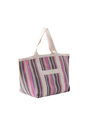 Imagen 2 del producto Cartera Tote Dena Tejido Vertical Rosa Humana