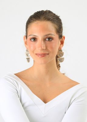 Imagen 2 del producto Aros Largos Neila Dorado Humana