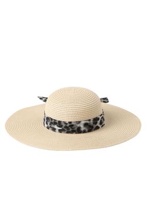 Sombrero Cinta Animal Print Beige i-D