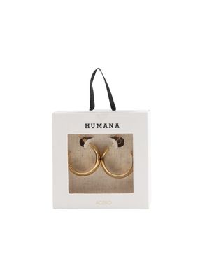 Imagen 2 del producto Aros Argolla Jany Dorado Acero Inoxidable Humana