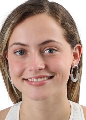 Imagen 2 del producto Aros Mediano Rainbow Plateado Humana