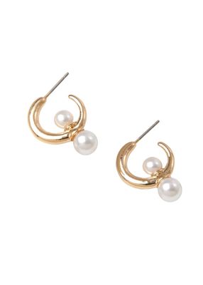 Aros Mediano Fashion Pearls 6 Dorado Humana