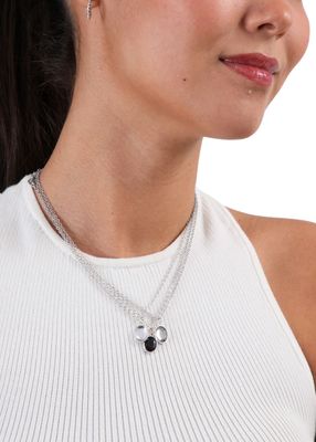 Imagen 2 del producto Collar Triple Cadenas Charms Plateado Humana