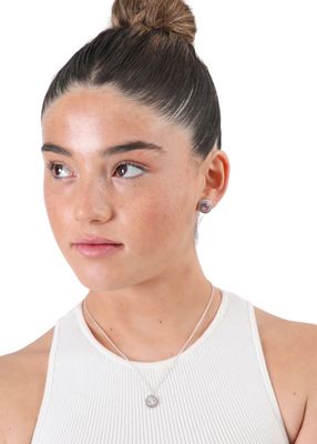 Imagen 2 del producto Set de aros y collar Didi Plateado ID