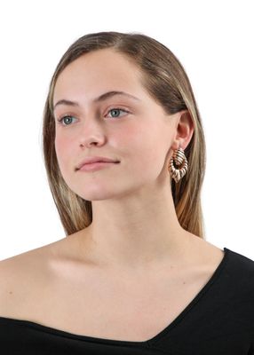 Imagen 2 del producto Aros Mediano Croisant Dorado Fiesta Humana