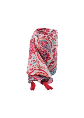 Pañuelo Estampado Verbena Rojo i-D