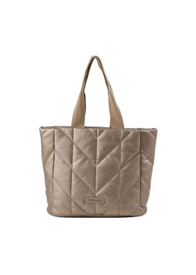 Cartera Tote Boni Ecocuero bronce Humana