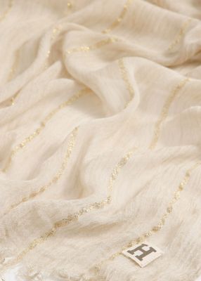 Imagen 2 del producto Pañuelo Liso Gino Lurex Beige Humana