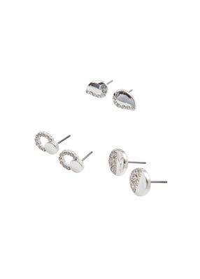 Imagen 1 del producto Set de 3 aros Luciana Plateado ID