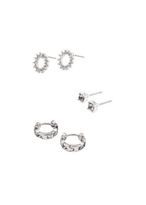 Set De 3 Aros Circles Plateado Humana